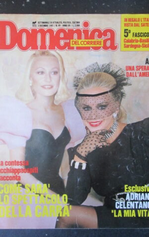 DOMENICA DEL CORRIERE 49 1987 RAFFAELLA CARRA VIRNA LISI RICHARD GHEPHARDT [C54]