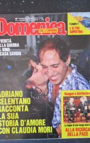 DOMENICA CORRIERE 50 1987 ADRIANO CELENTANO CLAUDIA MORI REGAN GORBACIOV [C54]