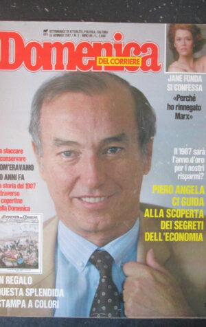DOMENICA DEL CORRIERE 3 1987 JANE FONDA PIERO ANGELA LUCIANO SCAFFA [C57]