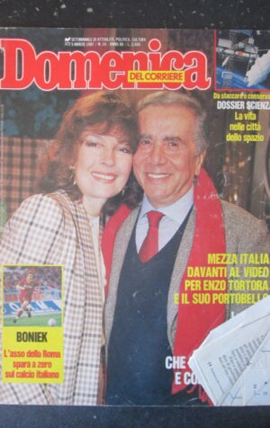 DOMENICA DEL CORRIERE 10 1987 BONIEK ENZO TORTORA ROLAND NUNGESSER [C57]