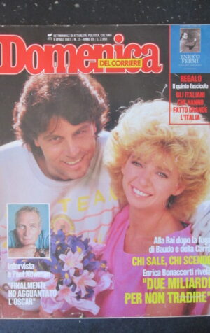 DOMENICA CORRIERE 15 12987 PAUL NEWMAN BAUDO RAFFAELLA CARRA BONACCORTI [C57]