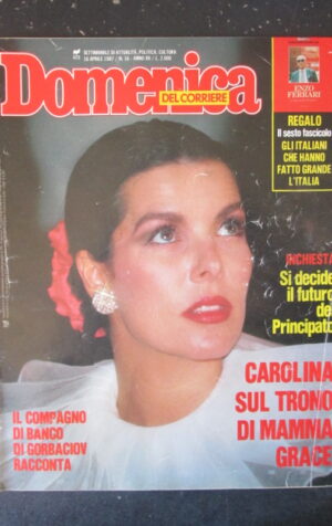 DOMENICA DEL CORRIERE 16 1987 NIKI LAUDA YVES MONTAND CAROLINA DI MONACO [C57]