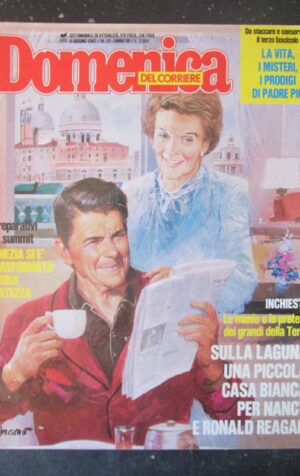 DOMENICA CORRIERE 23 1987 MAX HEADROOM RONALD REAGAN MARCELLO MASTROIANNI [C57]