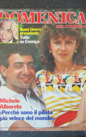 DOMENICA DEL CORRIERE 27 1985 BERLUSCONI MICHELE ALBORETO MARIO CONSOLINI [C57]