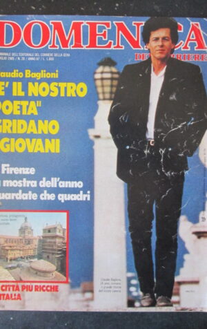 DOMENICA DEL CORRIERE 28 1985 CLAUDIO BAGLIONI DOSSIER MANTOVA ZEFFIRELLI [C57]