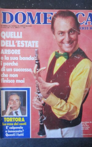 DOMENICA DEL CORRIERE 30 1985 RENZO ARBORE TORTORA MARIA CANINS [C57]