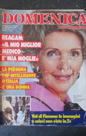 DOMENICA DEL CORRIERE 31 1985 NANCY REAGAN FREDDIE MERCURY CLAUDIA CALZATI [C57]