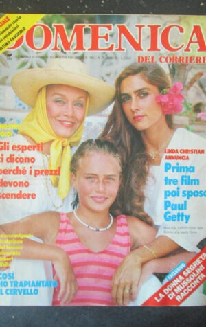 DOMENICA DEL CORRIERE 29 1986 LINDA CHRISTIAN ROMINA POWER PAUL GETTY [C57]
