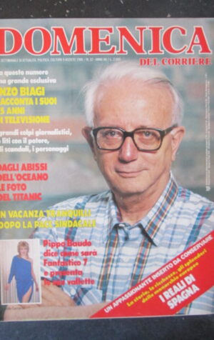 DOMENICA DEL CORRIERE 32 1986 ENZO BIAGI PIPPO BAUDO LORELLA CUCCARINI [C57]
