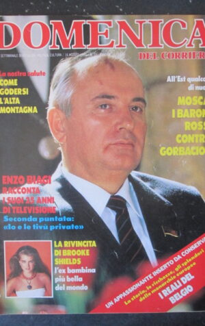 DOMENICA DEL CORRIERE 33 1986 ENZO BIAGI GORBACIOV BROOKE SHIELDS [C57]