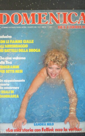 DOMENICA DEL CORRIERE 35 1986 SANDRA MILO FEDERICO FELLINI NICOLA CUTOLO  [C57]