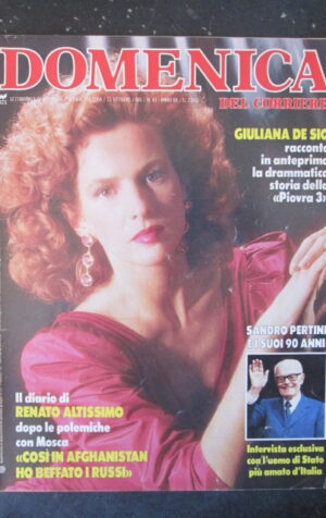 DOMENICA CORRIERE 41 1986 ROBERT MITCHUM SANDRO PERTINI GIULIANA DE SIO [C57]