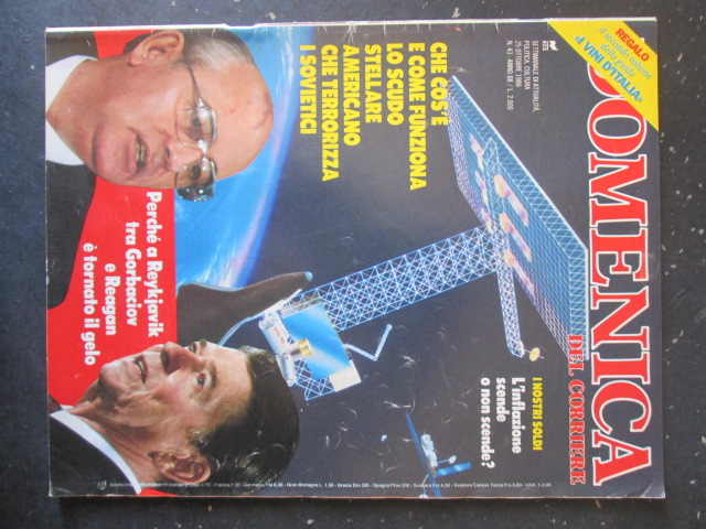 DOMENICA CORRIERE 43 1986 GORBACIOV REAGAN RITA LEVI MONTALCINI MISSION [C57]