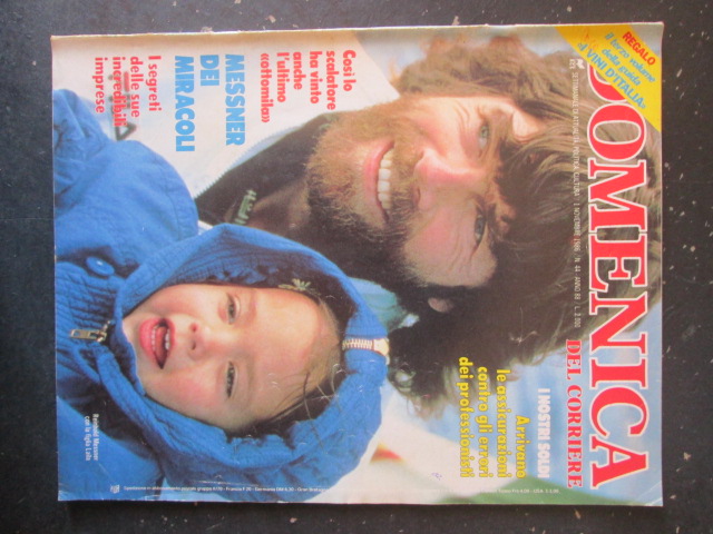 DOMENICA CORRIERE 44 1986 REINHOLD MESSNER RAFFAELLA CARRA RICHARD SORGE [C57]