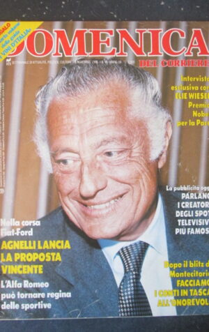 DOMENICA DEL CORRIERE 45 1986 ELIE WIESEL GIANNI AGNELLI GLENN FORD POOH [C57]