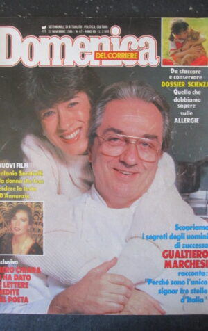 DOMENICA CORRIERE 47 1986 STEFA SANDRELLI PIERO CHIARA GUALTIERO MARCHESI  [C57]