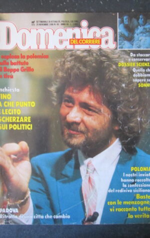 DOMENICA CORRIERE 48 1986 BEPPE GRILLO ARRIGO CIPRIANI SIGOURNEY WEAVER [C57]