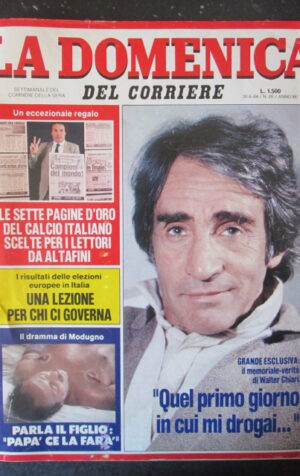 DOMENICA DEL CORRIERE 26 1984 WALTER CHIARI GIORGIA MOLL DOMENICO MODUGNO [VL9]
