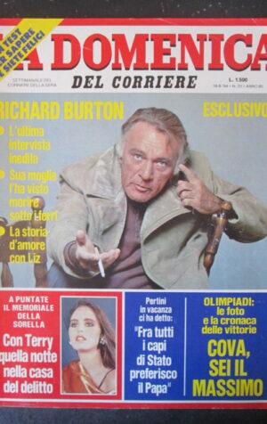 DOMENICA DEL CORRIERE 33 1984 TERRY BROOME RICHARD BURTON BARBARA DE ROSSI [VL9]