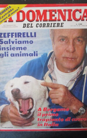 DOMENICA DEL CORRIERE 44 1984 ZEFFIRELLI SERGIO MATTARELLA CARLO RUBBIA [VL9]