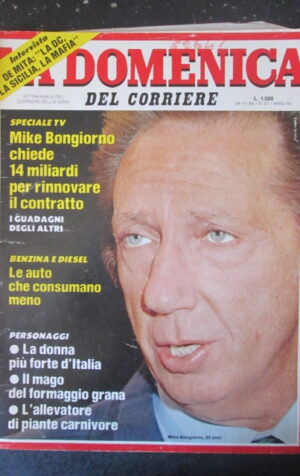 DOMENICA DEL CORRIERE 47 1984 MIKE BONGIORNO JOSE MORENO KATHARINE HEPBURN [VL9]