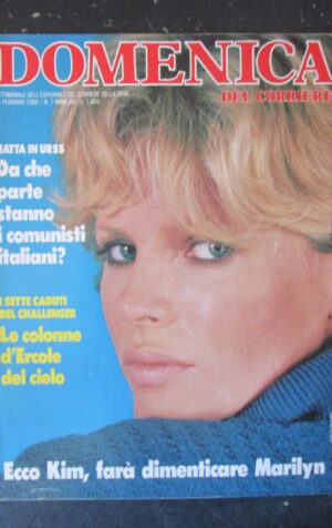 DOMENICA DEL CORRIERE 7 1986 KIM BASINGER BERLUSCONI LUCIANO DE CRESCENZO [VL9]