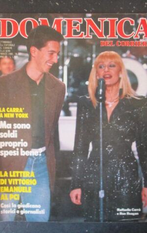 DOMENICA DEL CORRIERE 10 1986 RAFFAELLA CARRA RON REAGAN ELIO DE ANGELIS [VL9]