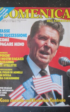 DOMENICA DEL CORRIERE 14 1986 REAGAN JUNE ANDERSON INGRID BERGMAN [VL9]