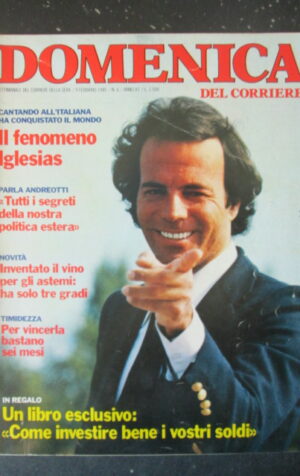 DOMENICA DEL CORRIERE 6 1985 JULIO IGLESIAS ROCCO BAROCCO ARMI BERETTA USA [VL9]