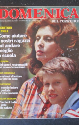 DOMENICA DEL CORRIERE 7 1985 SOFIA LOREN MATIA BAZAR ANDREA OCCHIPINTI [VL9]