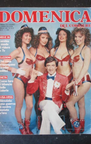 DOMENICA DEL CORRIERE 19-20 1985 DRIVE IN EZIO GREGGIO YVES MONTAND  [VL9]