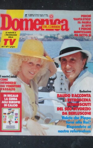 DOMENICA DEL CORRIERE 23-24 1988 PIPPO BAUDO SANDRA MILO MICHAEL JACKSON [C54]