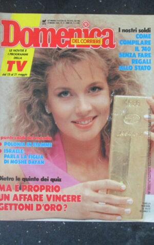 DOMENICA CORRIERE 21 1988 MOSHE DYAN FIORELLA PIEROBON BRUNO GAMBAROTTA [C54]