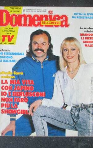 DOMENICA DEL CORRIERE 19 1988 RAFFAELLA CARRA BERLUSCONI IRIS PEYNADO [C54]
