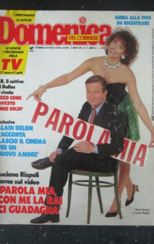 DOMENICA DEL CORRIERE 14 1988 ALAIN DELON LUCIANO RISPOLI ANNA CARLUCCI [C54]