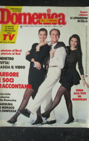 DOMENICA CORRIERE 12 1988  RENZO ARBORE NINA SOLDANO CAROLINA DI MONACO [C54]