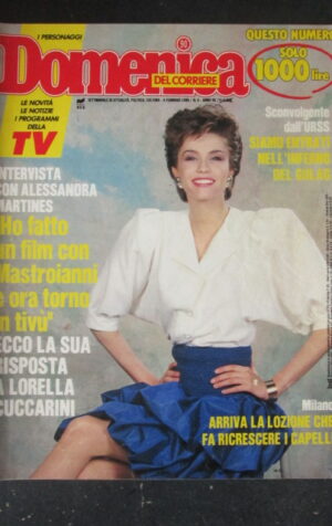 DOMENICA CORRIERE 6 1988 ALESSA MARTINES LORELLA CUCCARINI SABRINA SALERNO [C54]