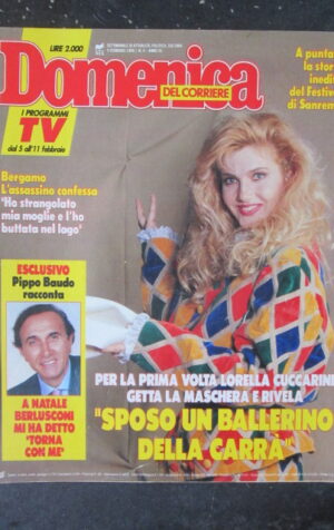 DOMENICA DEL CORRIERE 6 1989 LORELLA CUCCARINI GEORGE BUSH ELVIRE AUDREY [VL10]