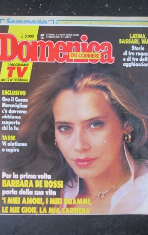 DOMENICA CORRIERE 7 1989 BARBARA DE ROSSI KLAUS KINSKI PAMELA SEAMARKS [VL10]