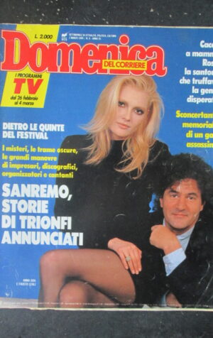DOMENICA DEL CORRIERE 9 1989 ANNA OXA FAUSTO LEALI RAFFAELLA CARRA  [VL10]