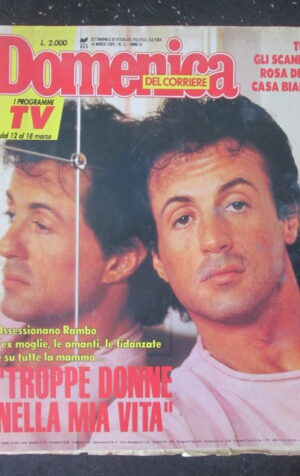 DOMENICA CORRIERE 11 1989 SYLVESTER STALLONE GIGLIOLA CINQUETTI BUZZANCA [VL10]