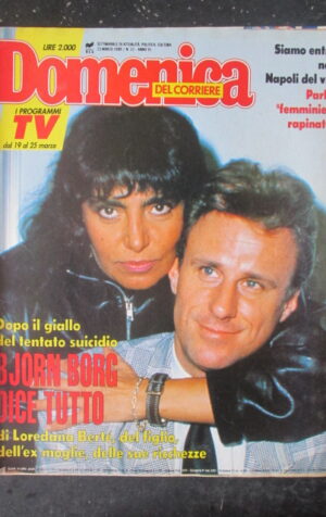 DOMENICA CORRIERE 12 1989 BJORN BORG LOREDANA BERTE JEAN-PAUL BELMONDO [VL10]