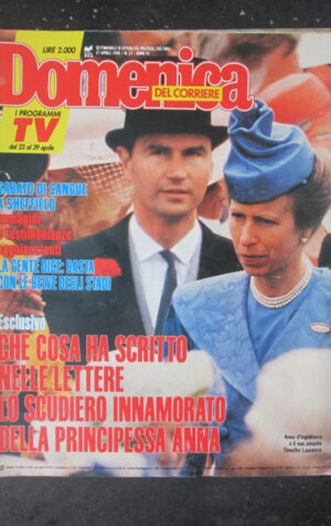 DOMENICA CORRIERE 17 1989 ANNA INGHILTERRA TIMOTHY LAURENCE CESARE FLORIO [VL10]