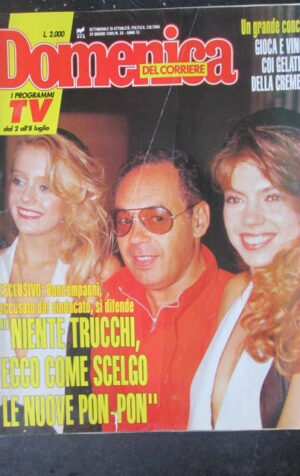 DOMENICA DEL CORRIERE 26 1989 RAGAZZE NON E LA RAI BONCOMPAGNI [VL10]