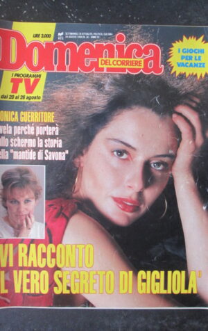 DOMENICA DEL CORRIERE 34 1989 MONICA GUERRITORE ALESSANDRA MARTINES [VL10]