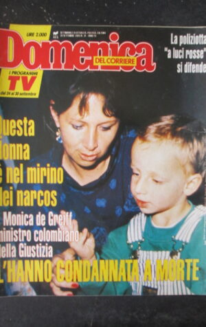 DOMENICA CORRIERE 39 1989 MONICA DE GREIFF CELIA DE ROCHA INGRID BERGMAN [VL10]