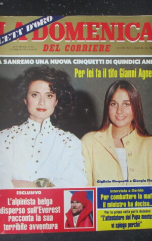DOMENICA CORRIERE 7 1983 GIANNI AGNELLI GIGLIOLA CINQUETTI GIORGIA FLORIO [VL11]