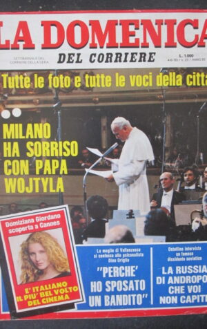 DOMENICA DEL CORRIERE 23 1983 PAPA WOJTYLA DOMIZIANA GIORDANO VALLANZASCA [VL11]