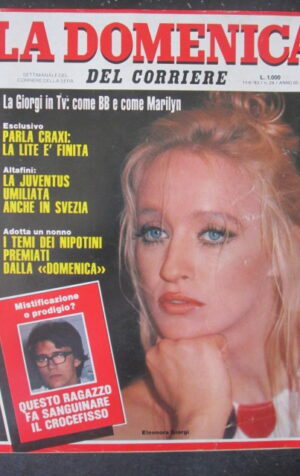 DOMENICA DEL CORRIERE 24 1983 CRAXI ELEONORA GIORGI MIGUEL BOSE MONDAINI [VL11]