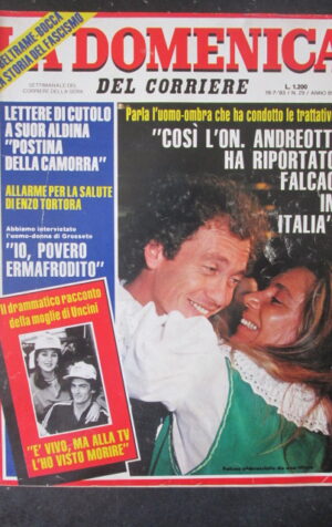 DOMENICA DEL CORRIERE 29 1983 LETTERE DI CUTOLO FALCAO MOGLIE DI UNCINI [VL11]